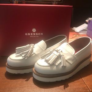 Grenson Ladies Size 9 White Loafers